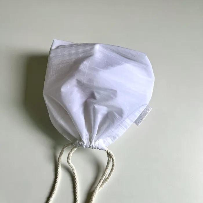 Wax White String Pouch