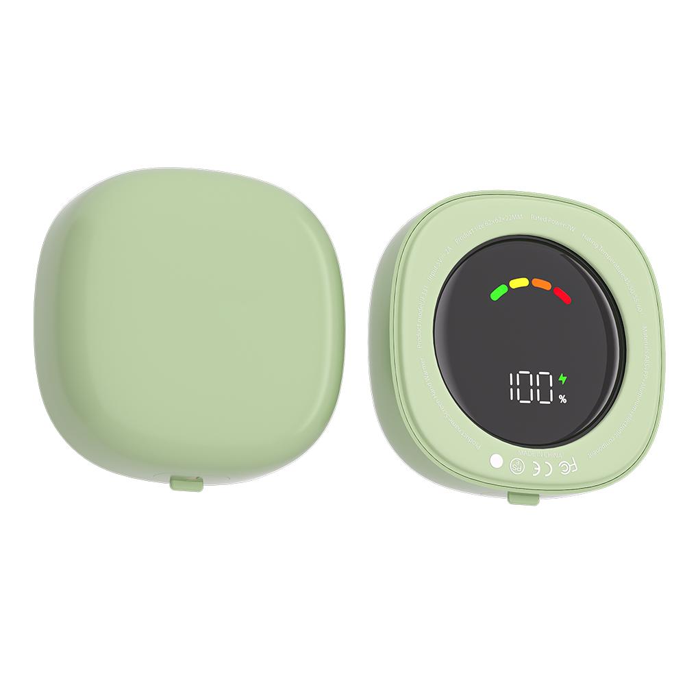 2-in-1 Electric Hand Warmer USB Rechargeable 4000mAh Power Bank Mini Handwarmer Double Side Heating for Home Office Use