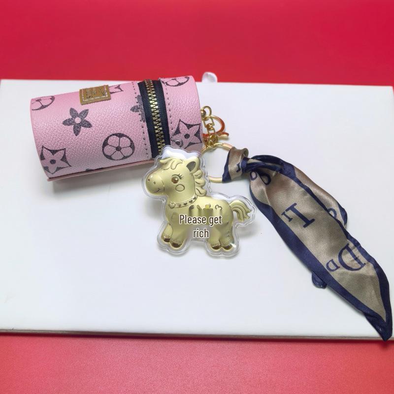 999 Pure Gold Red Envelope Money Charm and Car Keychain