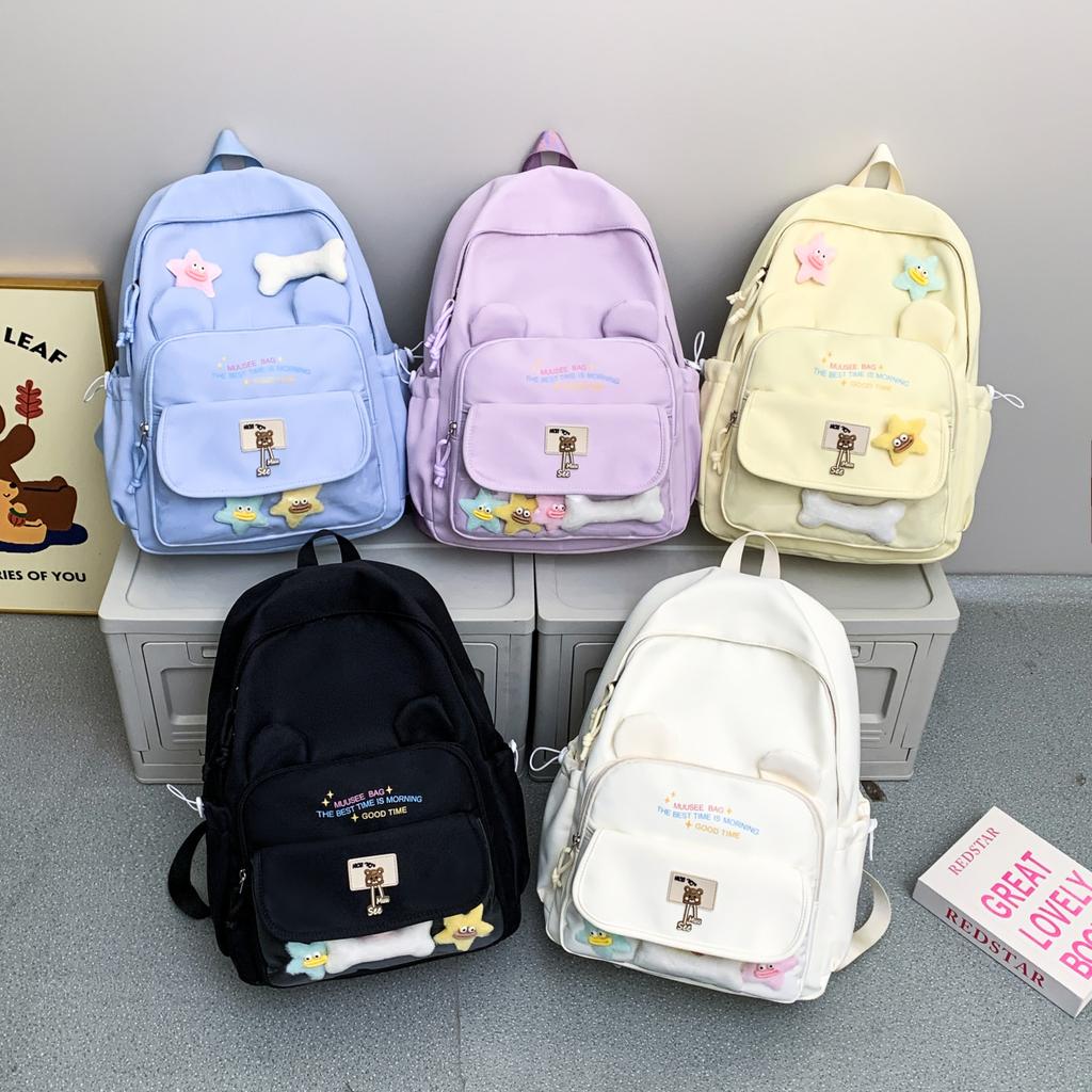 Schoolbag pain bag backpack female junior high school girl large capacity cute girl high value backpack primary school student light schoolbag female