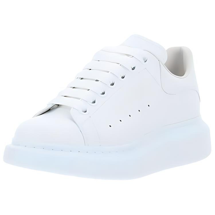 Alexander Mcqueen Oversized Sneaker Cow Leather, Leather Lace Up Low Top Casual Shoes Women's White 553770WHGP09000