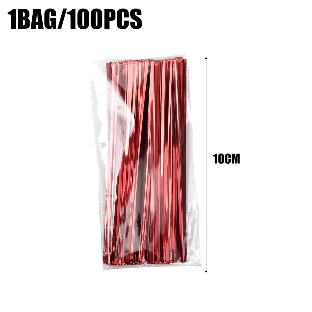 Reusable Metal Twist Ties Gold Silver Crafts Binding Wire for Candy Treat Bags Party Gifts Wrapping Ribbon Tie Plant Flower Ties