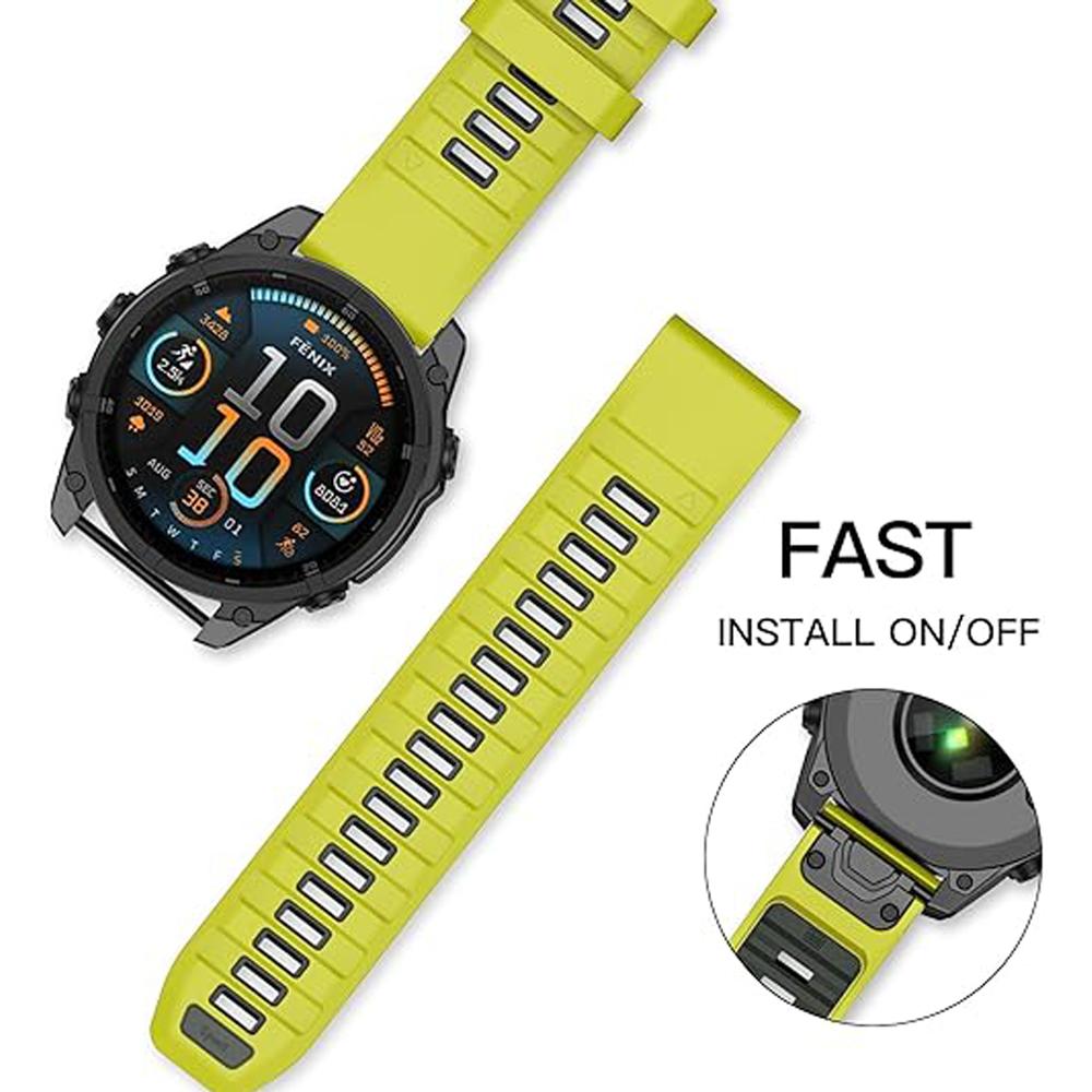 Fenix8 Watch Band For Garmin Fenix 8 47mm 51mm E 7 7X/Epix Pro/6 6X 5X Plus/Enduro 3 QuickFit 26mm 22mm Silicone Bracelet 2028