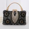 Luxury Party Evening Gold Diamond Women's Handbag Multi Crystal Strap Set Wedding Wallet Matching Wallet Handbag 2025 New Gift