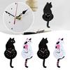 Nordic Cat Wagging Tail Wall Clock Stylish Durable Wall Hangings Clocks for Living Room