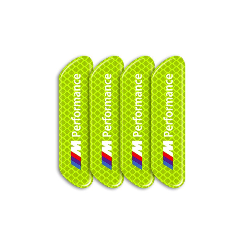 

4PCS/set Car Reflective Safety Strip Stickers For BMW M E34 E36 E60 E90 E46 E39 E70 F10 F20 F30 X5 X6 X1 M3 M5 M6 E71 F01 F02 F87 зелёный