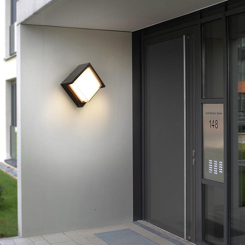 Außenwandleuchte Modern Wasserdicht IP54 Veranda Balkon Terrasse Lampe Wandleuchte Garten Aluminium Heimdekor Wandleuchte