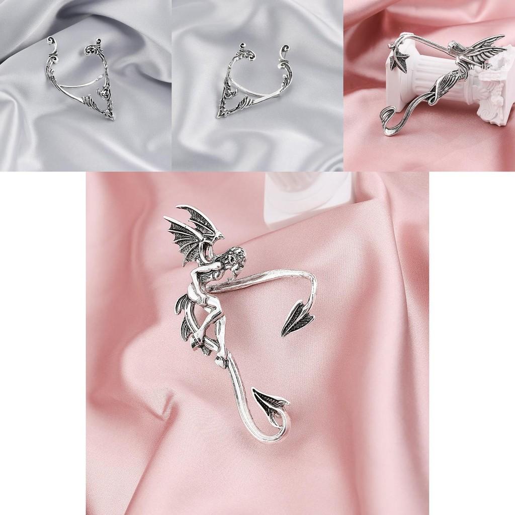 Modern Creative Angel Wing Ear Cuffs Simple Plated Geometric Earrings For Women