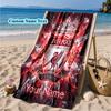 Raiders Pride Custom Name Text Personalized Beach Towel, Quick-drying, Easy to Care for, Suitable for Both Fitness and Beach Vacations,Sports Essentia
