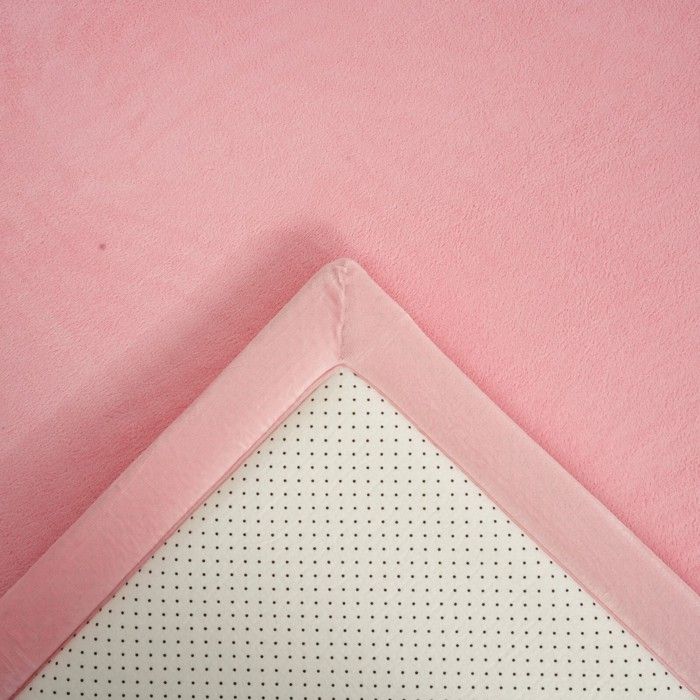 Tapis Enfant GINGER HOME LOLLA, Mousse Mémoire 150x200x3,5 cm, Doux, Imperméable, Antidérapant, Rose