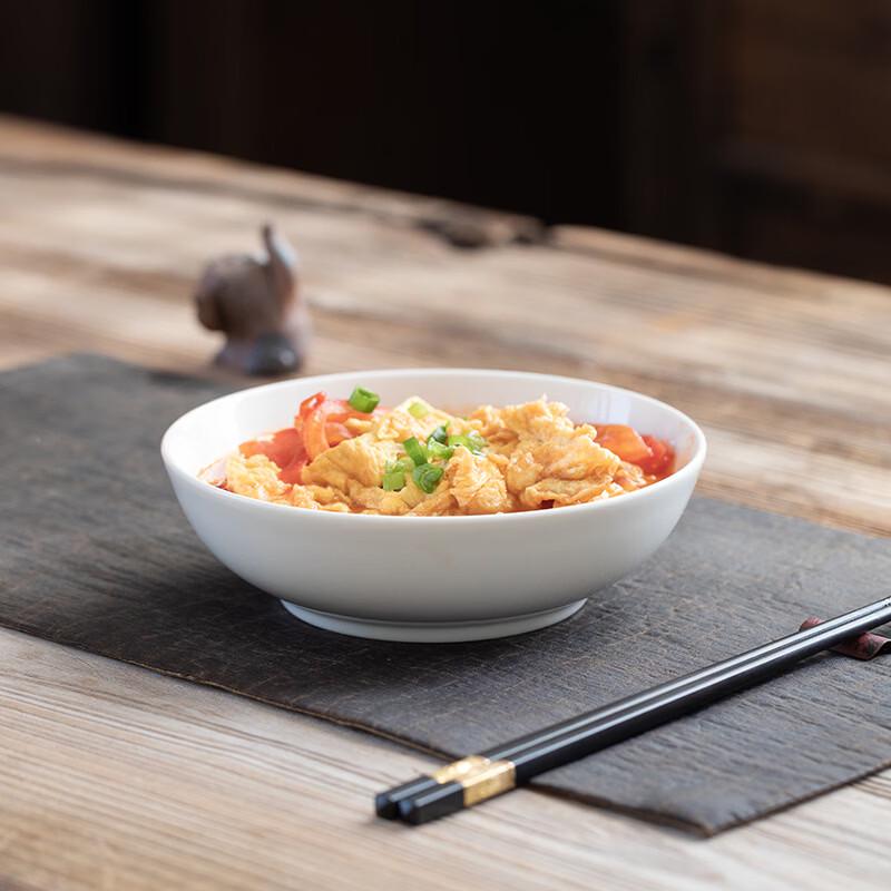 

Ru Han White Ceramic Soup & Noodle Plate