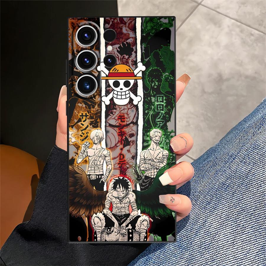 One Piece Zoro Luffy Portgas D Ace Case for Samsung Galaxy S10 S9 S25 Ultra Note 20 Ultra 8 9 10 S20 S21 FE S23 S24 Plus Funda