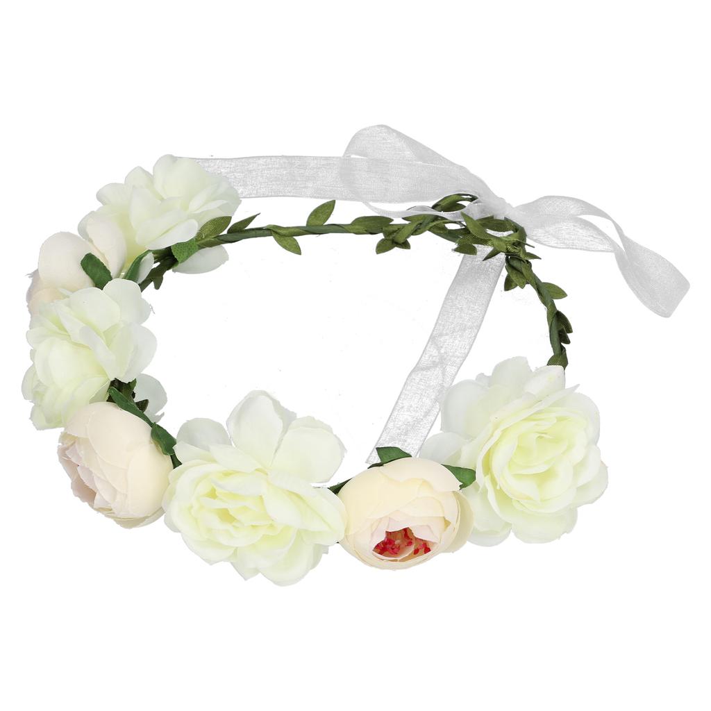   Flower Wreath Headband Floral Garland Headpiece Artificial Floral Crown for Women