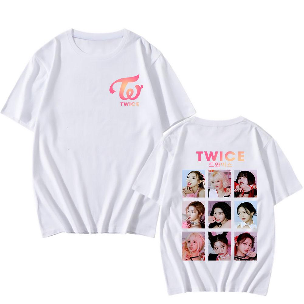 Twice Gounp T Shirt Y2k Fashion Streetwear Women Men T-shirt Cotton Summer Short Sleeve Tee Kpop Ready To Be Tops Streetwear