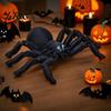 Halloween Party Decoration 3D Printed Articulated Spider Figurine, Flexible Joint Black Durable Statue, Collectible Gothic Ornament for Home