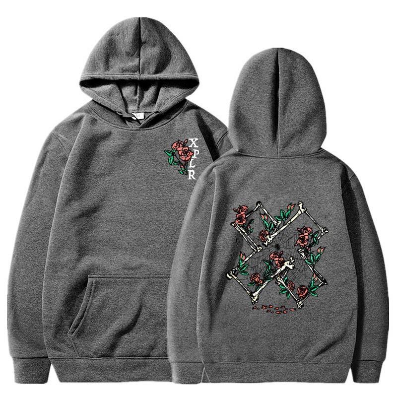 Couple Y2K Sam Colby XPLR Fleece Hoodie Streetwear Loose Fit Sweatshirt Youth