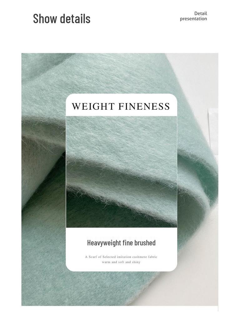 Winter Plush Heavyweight Fluffy Scarf - Large, Soft, and Warm for Students and Couples