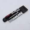 Little Fly 12-Piece Universal Ratchet Car Tool Set: Multi-function Socket Wrench for Quick Auto Repair.