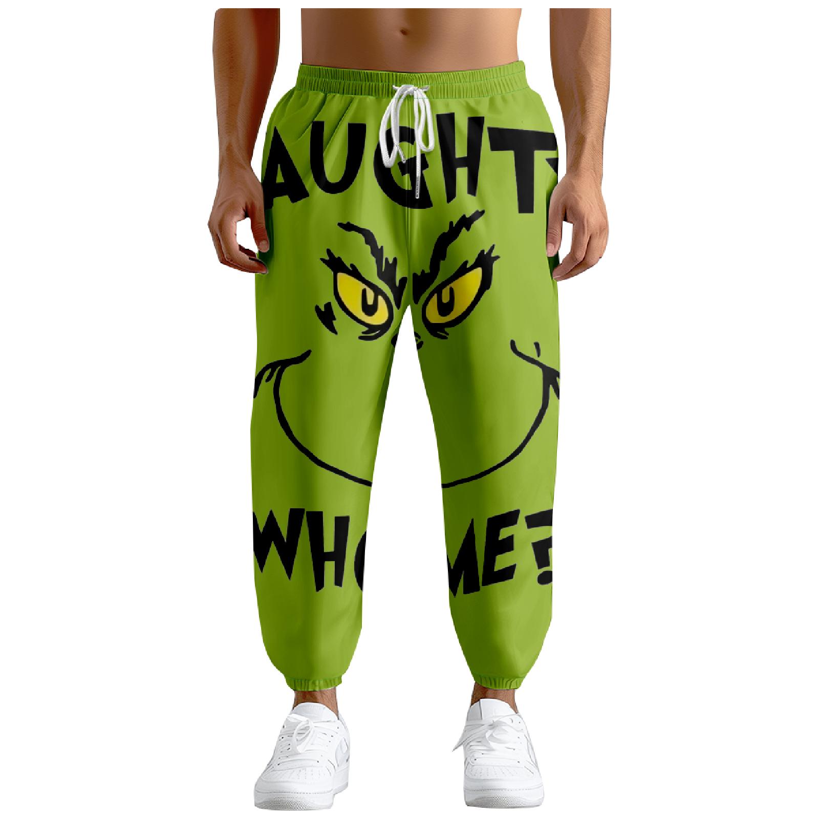 

Чоловічі повсякденні спортивні штани. Чоловічі вільні прямі легінси XXXXXXL зелений