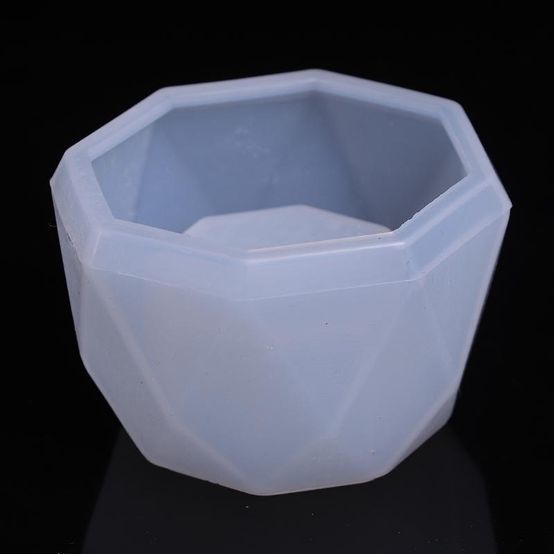 Geometric Diamond Shaped Surface Succulent Plant Flower Pot Silicone Mold
