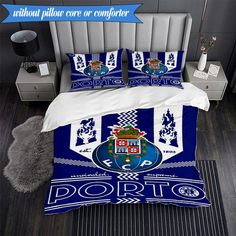 3PCS Fc Space Emblem Printed Soft Bedding Set,Including 1pc Duvet Cover And 2pcs Pillowcases Perfect for Bedroom, Dormitory, Fan gift