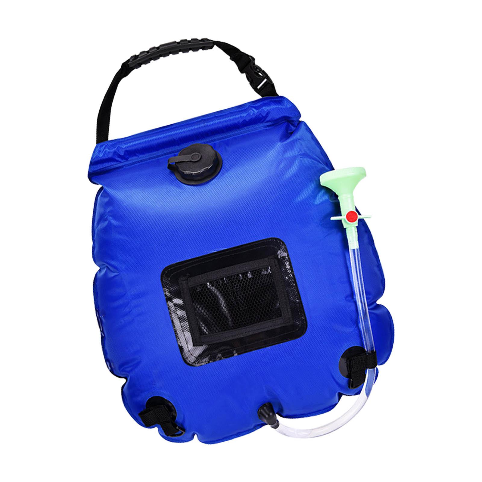 

Солнечный душ мешок 20л большой емкости для хранения воды банный аксессуар для кемпинга на открытом воздухе синий 20л