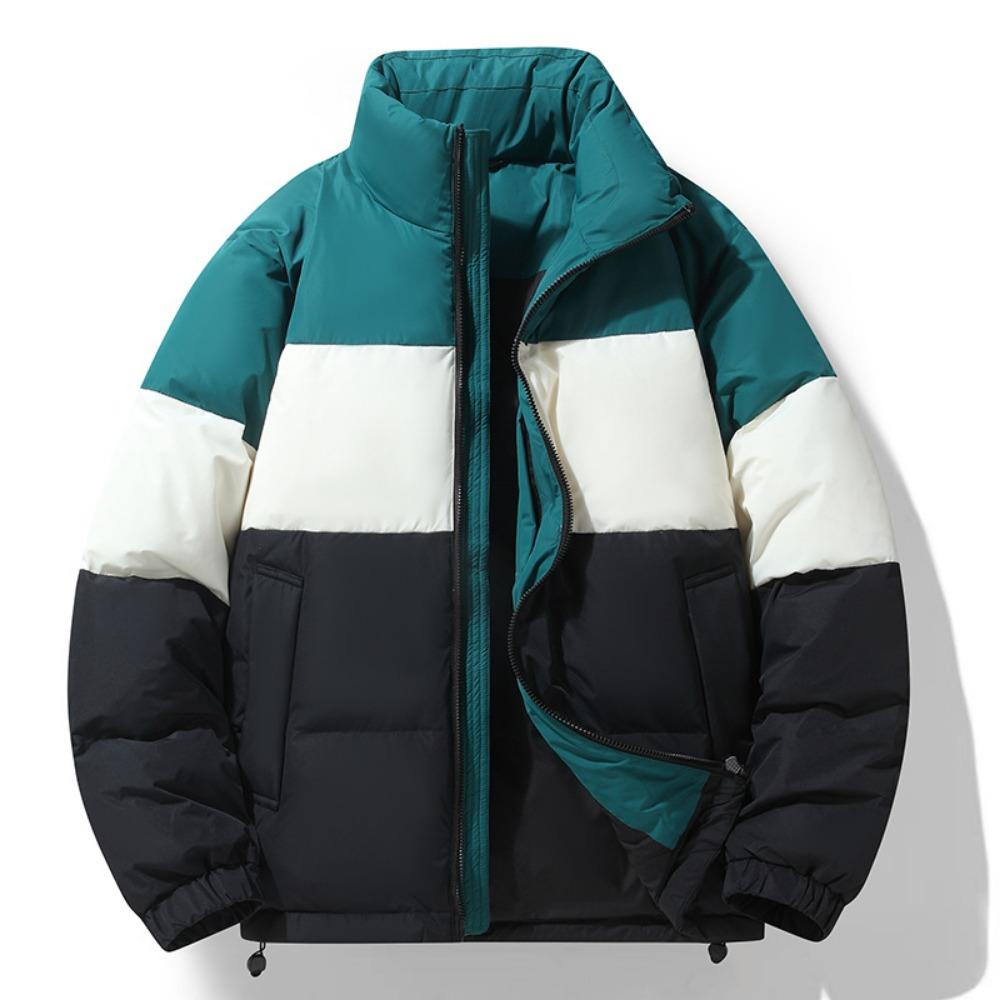 Winter New Couple, White Duck Down Stand-up Collar Thickened Warm Jacket Men's Bread Clothes