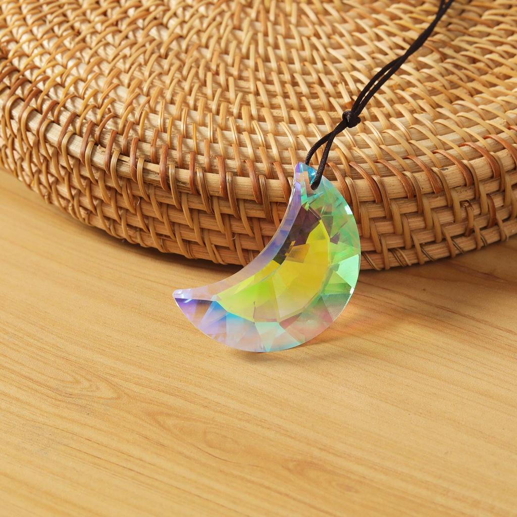 Seven-Color Crystal Glass Heart Ornament for Christmas Tree and New Year Decoration