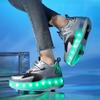 2 Wheel Inline Roller Skates Shoes for Boys and Girls LED Roller Skates for Children's Racing Ice Skating Sneaker with Wheels