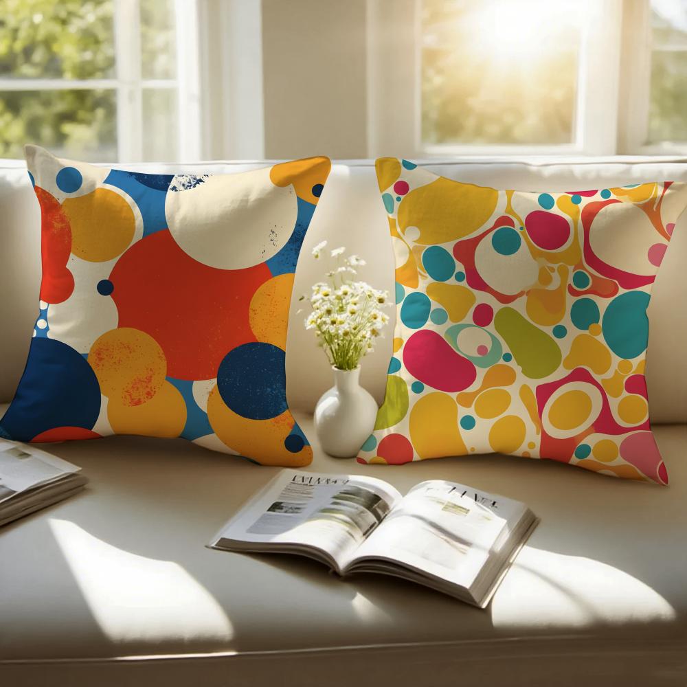 Y-Yayoi K-Kusama Cushion Cover Linen Pillowcase Cover Soft Decor For Sofa Home Room