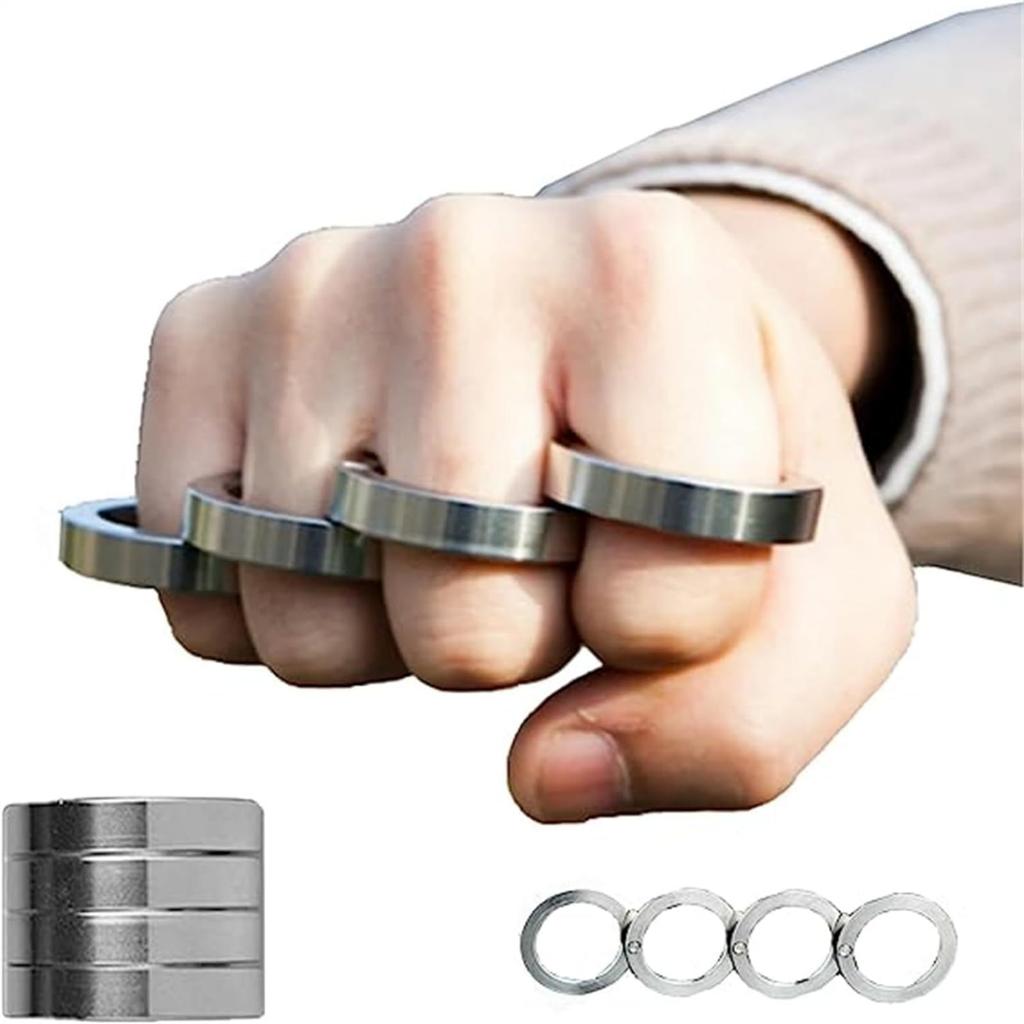 Portable Four Finger Rotating Ring Ring, Unique Folding Design, Fashionable Wear