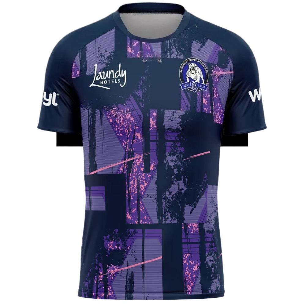 Sommer-Bestseller für Herren Canterbury-Bankstown Bulldogs Rugby Trainings-T-Shirt, Ein atmungsaktives Sportoberteil für Damen und Herren