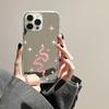 Luxury Pink Gold Snake Pattern Mirror Acrylic Phone Case For iPhone 17 16 15 14 13 12 11 Pro Max XS X XR 7 8 Plus Bumper Cover
