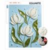 Frameless Pearl Painting Kit Tulip Flowers DIY Bead Art Canvas Easy Creative Craft for Beginners Home Wall Decor