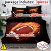 Set Biancheria da Letto 3 Pezzi Rugby Football Americano Stampato 3D Copripiumino Accogliente Morbido Dimensioni King Queen Twin Regalo di Compleanno Decorazione Camera da Letto Ragazzi