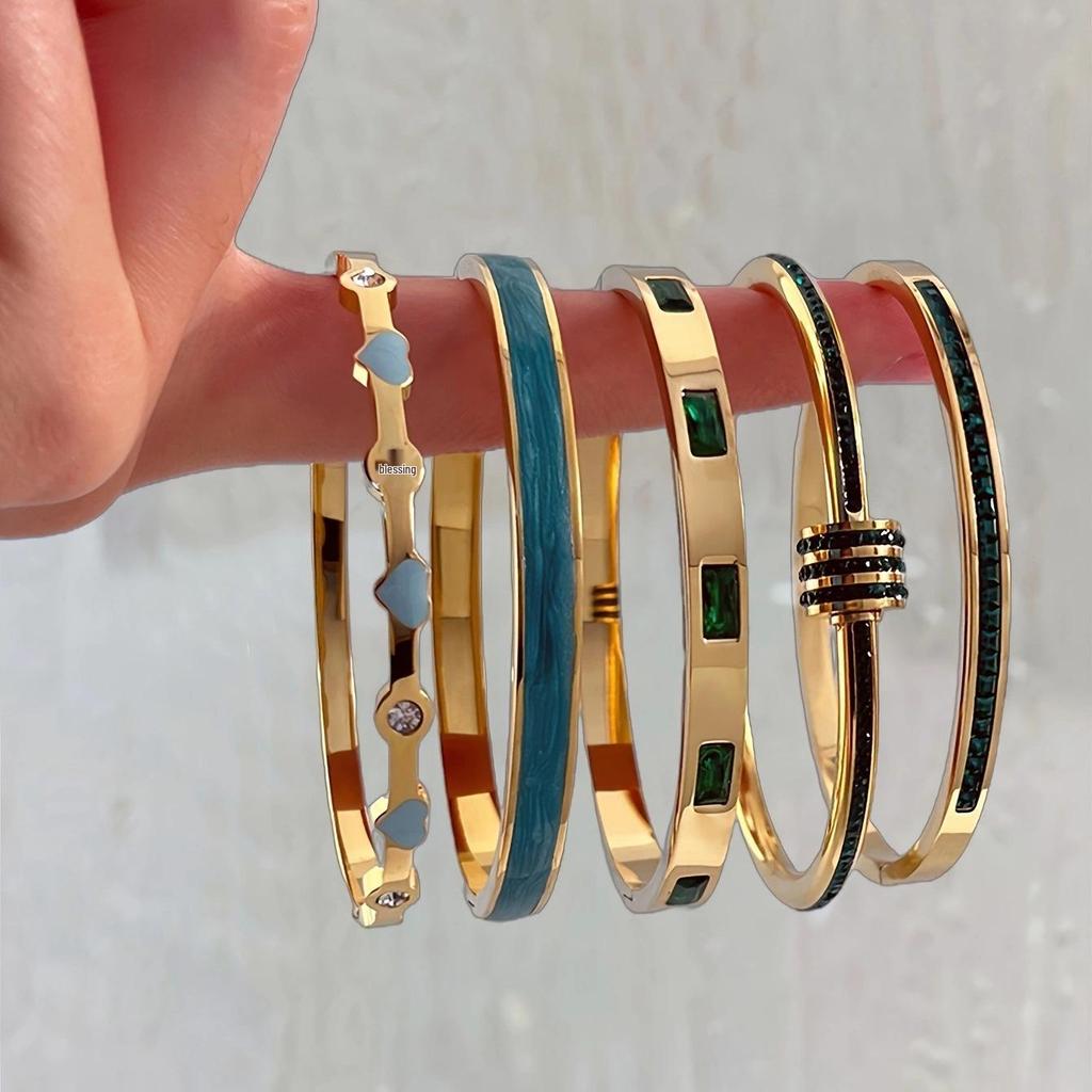 Europäisches & Amerikanisches Luxus Zirkon Stern Armband: Vielseitige, Elegante, Lichtechte Mode für Damen