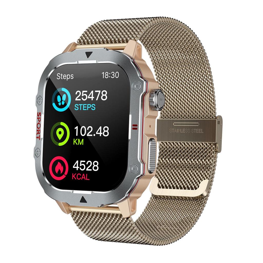 QX11 Smart Watch: Rugged Outdoor Design with Bluetooth Calling, Heart Rate, and Blood Pressure Monitoring for Men’s Sports