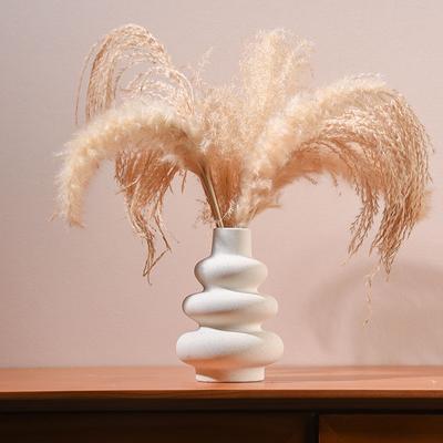 Ceramic Vase Frosted High-Grade Decorative Ornaments Ins Style Dried Flower Flower Arrangement Vase Soft Decoration