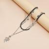 Serpentine Pendant Layering Necklace With Elegant Curved Design For Stackable Fashion Accessory Comfortable Lightweight Wear