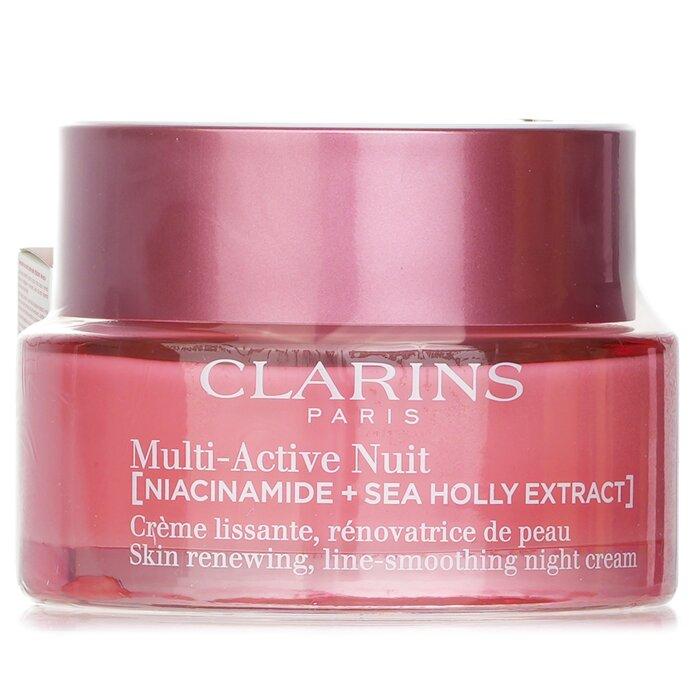 CLARINS Multi-Active Nut (Niacinamide + Sea Holly Extract) Skin Renewing Line - Smoothing Night Cream for Dry Skin