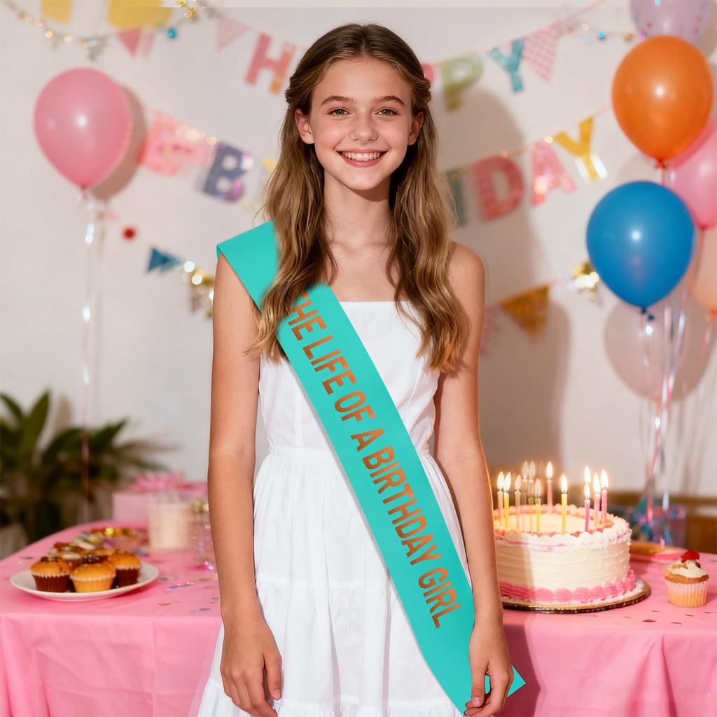 The Life Of A Birthday Girl Sash , Showgirl Themed Birthday Party Decorations, In My Showgirl Bday Party Decorations