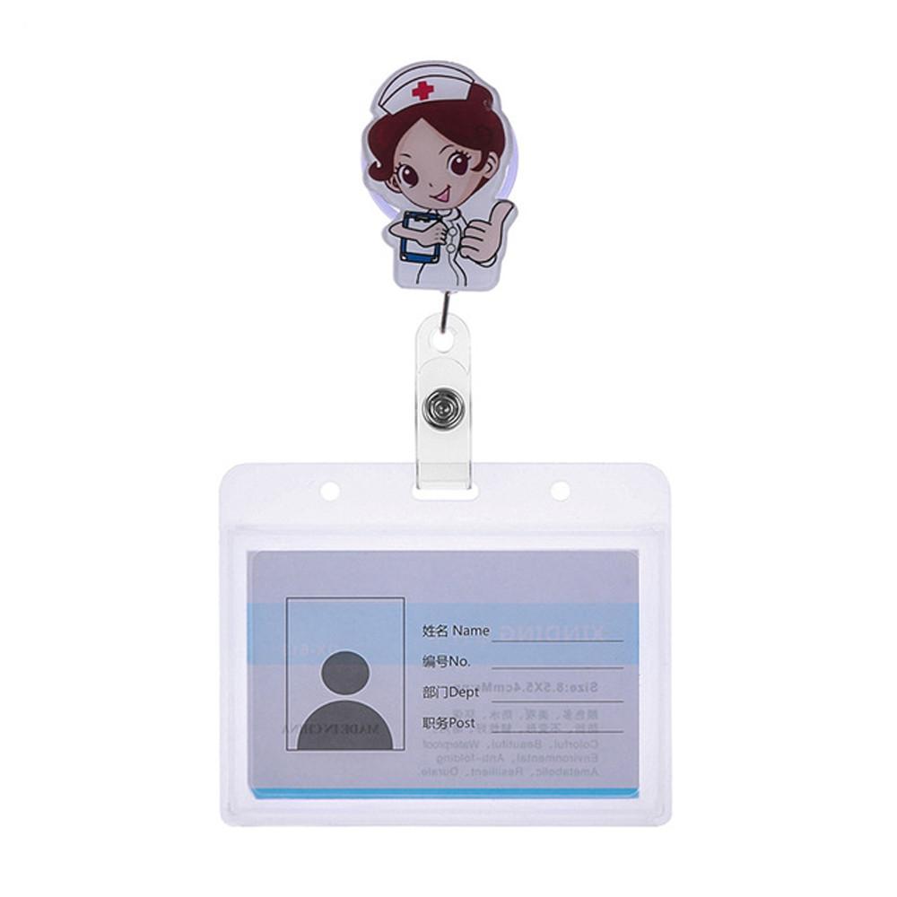 Clip Card Holder Clip ID Card Retractable Badge Name Card Holder ID Badge Holder Nurse Doctor