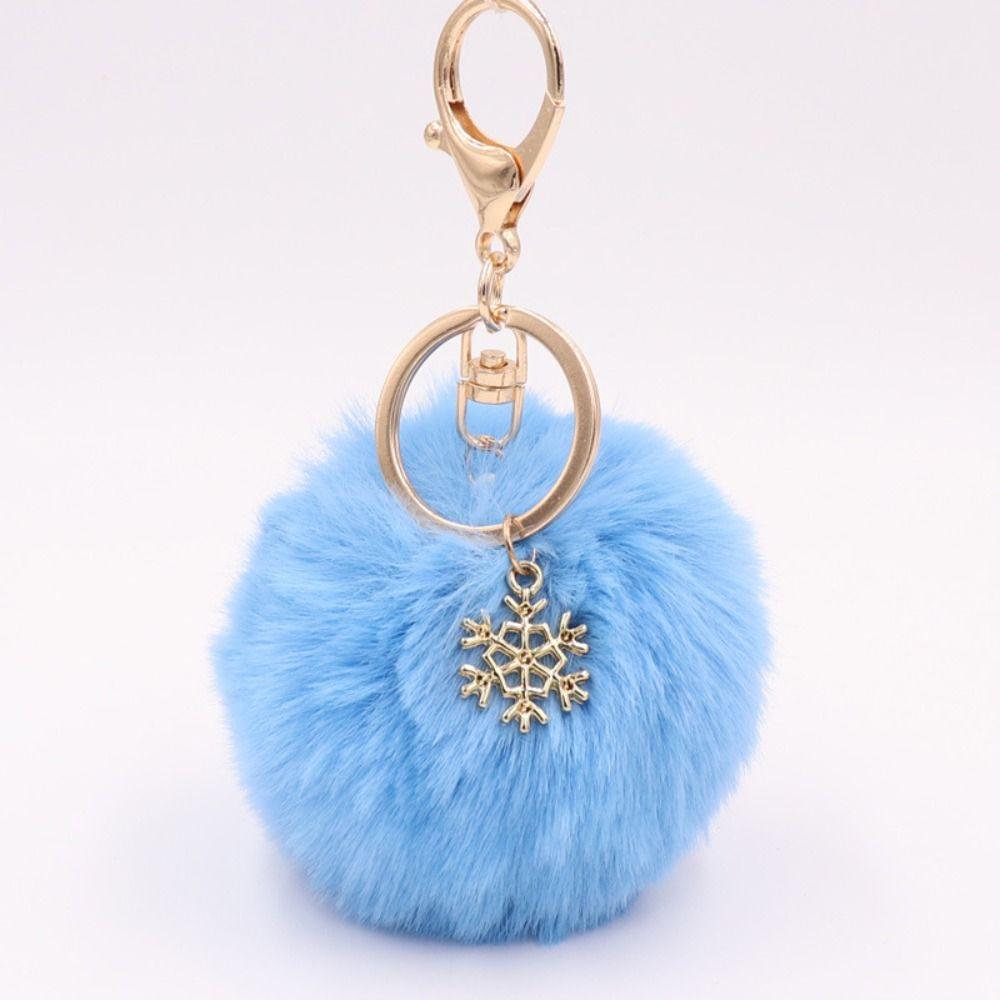 Bag Charm Pompom Pendant Fluffy Plush Ball Keyring Fashion Fur Ball Key Chain  Women Girls