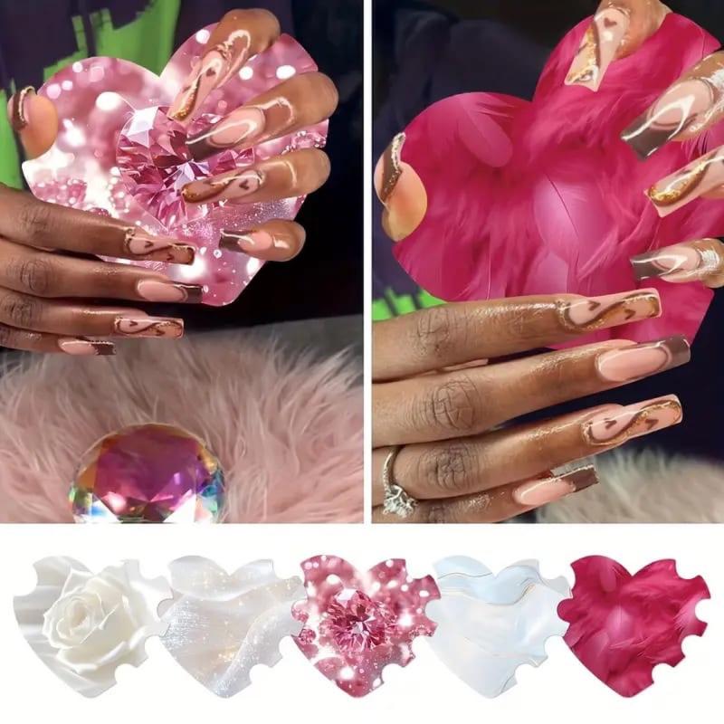 1Pcs Nail Art Display Cards Handmade Nails Photography Prop Nailfie Disc Nail Salon Accessory Nail Tech Prop Nail Selfie Disc