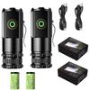 Linterna LED 3 * P35 18350 Mini linterna magnética recargable USB luz IP68 impermeable para senderismo Camping iluminación de Material de aleación