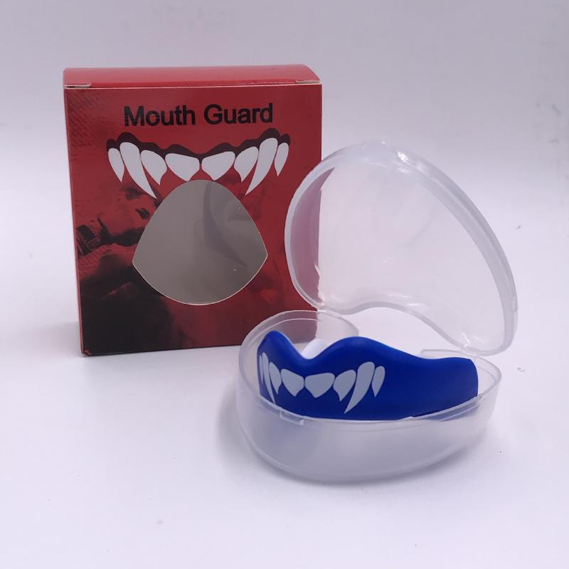 1Pc 3D Teeth Pattern Boxing Mouth Guard Fit Adults With Case Mouth Guard For Sanda Boxing And All Ball Sports
