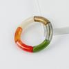 Retro Acrylic Chunky Bamboo Curved Tube Bracelets for Women Boho Mixed Color Resin Stretchy Stack Bangles Trendy Jewelry Gifts