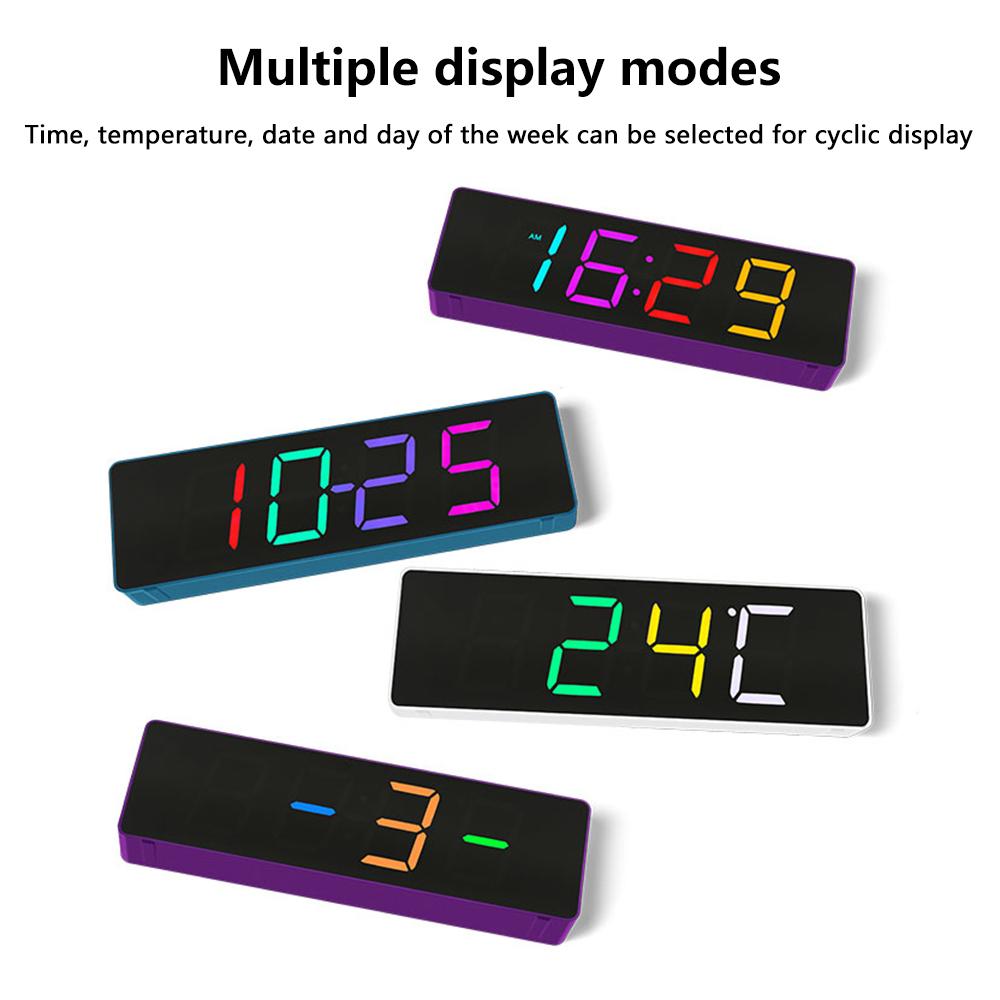 DIY Electronic Clock Kit LED Microcontroller Soldering Exercise Practical Training Production Colorful RGB Clock Loose Parts