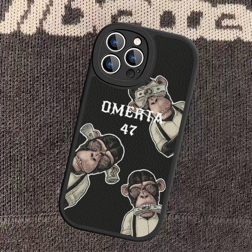 Fashion O-OmertaS 47 Phone Case For IPhone 16 15 14 13 Pro Max 11 12 Plus Leather Silicone Cover