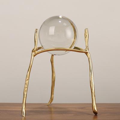 Amerikanische Messing Kristallkugel Ornamente Reines Kupfer Ast TV-Schrank Weinschrank Veranda Bücherregale Modellraum Dekoration Dekoration